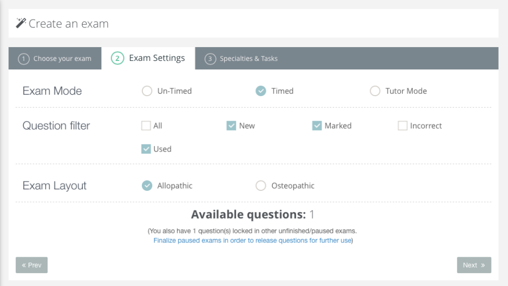 COMLEX and COMAT Practice Exam Creation Section 2