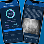 two screenshots of COMQUEST mobile app